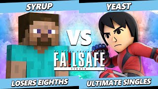 Failsafe Finale TOP 8  Syrup Steve Vs Yeast Mii Brawler Smash Ultimate  SSBU [upl. by Attenohs543]