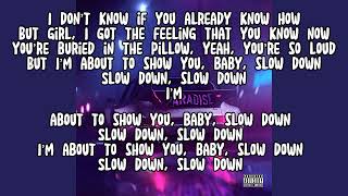 Chase Atlantic — Slow Down Lyrics  Instrumental [upl. by Motch]