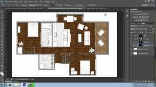 Adobe Photoshop  Rendering a Floor Plan  Part 3  Floors and Pattern  Brooke Godfrey [upl. by Pillihp255]