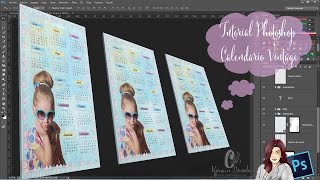 Tutorial Photoshop Calendario vintage en papel mágnetico printable [upl. by Chemush463]