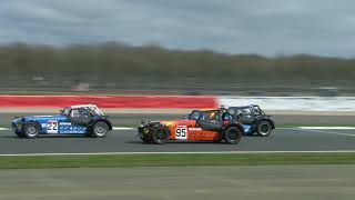 Caterham 2019 Roadsport Championship Round 1 highlights Silverstone National April 67th [upl. by Volnak]