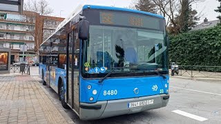 Hispano Habit irisbus Cityclass GNC voith de EMT Madrid N°8480 en el SE744 circular Rejas [upl. by Ihcas]