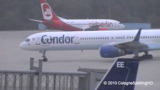 Condor B757300 Snoopy • DABOF • Landing • 14L CologneBonn Airport [upl. by Conan]