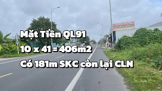 Mặt Tiền QL91 Ô Môn Cần Thơ  Nền Cao Ráo Vuông Đẹp Cách Trung Tâm Ô môn 3km [upl. by Aerdnahs]