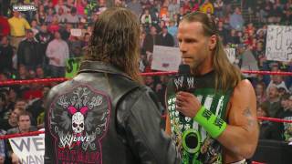 Raw Guest Host Bret Hart calls out Shawn Michaels [upl. by Eisac]