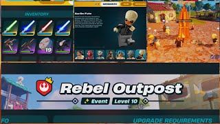 LEGO Fortnite Star Wars Guide  Level 10 Rebel Outpost And NEW Items [upl. by Namad]