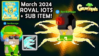 Royal Celestial Tendrils IOTS  Sub Item March 2024 Grow Pass  Growtopia [upl. by Edya]