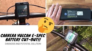 Carrera Vulcan ESpec  electrical cutout fault and solution Suntour HESC ebike faults [upl. by Hekker771]