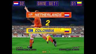 VIRTUA STRIKER 2 VERSION 98 SEGA  1998 arcade retrogame longplay  Holland walkthrough [upl. by Anoit]