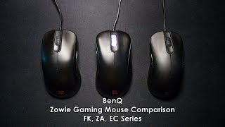 BenQ Zowie Gaming Mouse Comparison  FK ZA EC Series Review [upl. by Call]