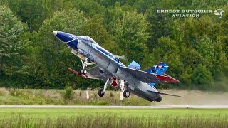 4K RCAF CF18 Hornet Demo Team  AERO GatineauOttawa 2024 [upl. by Ayikahs]