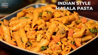 Indian Style Pasta  Spicy Masala Pasta  Desi Masala Pasta Recipe  Veggie Pasta [upl. by Rupert]