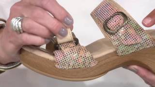 Dansko Leather Slide Sandals with Double Adj Straps  Sophie on QVC [upl. by Alvis]