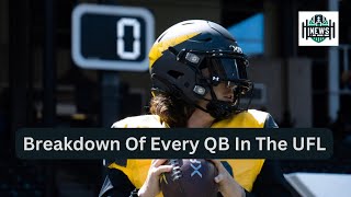 Breakdown Of Every QB In The UFL Results From UFL Dispersal Draft [upl. by Xavler]