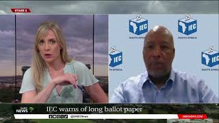 2024 Elections I IEC warns of a long ballot paper and delayed results Masego Sheburi [upl. by Lenora]