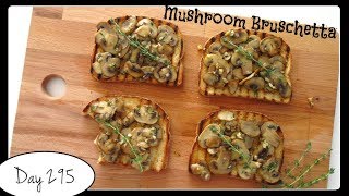 Mushroom Bruschetta Recipe by Laura Vitale Food Challenge DAY 295 [upl. by Enyamrahs274]