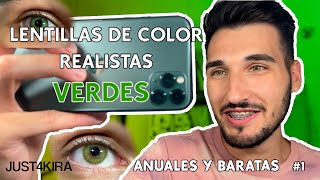 LAS MEJORES Lentillas de COLOR 👁 VERDE 👁 REALISTAS Y NATURALES 1  TitusF  ft Just4Kira [upl. by Eaves]