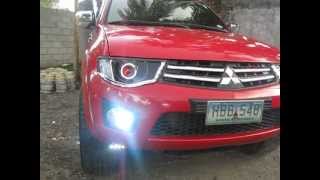 Mitsubishi Triton projector headlight demon eye led tail light [upl. by Anairuy]