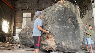 Super Giant Wood Trees Transported Trom The Amazon ForestGiant Wood Processing Factory [upl. by Ettedanreb152]