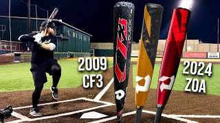 DEMARINI CF3 2009 vs DEMARINI ZOA  Baseball Bat Review [upl. by Nylidnarb]