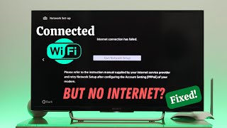 How to Fix Sony Bravia TV WiFi Connected But No Internet [upl. by Eseer]