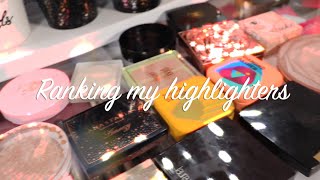 Ranking Every Highlighter I Own From Best to Worst Highlighter Collection [upl. by Corley]