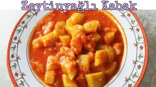 HAFİF VE LEZZETLİZeytinyağlı Kabak Yemeği Tarifi Zeytinyağı Kabak Nasıl Yapılır [upl. by Nunci]