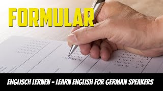 Englisch lernen Wortschatz Formular [upl. by Waxler]