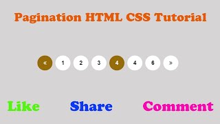 How To Create Pagination Design using HTML and CSS  UI Tutorial [upl. by Yenaiv]