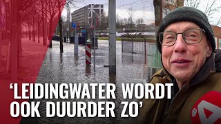 Duizenden liters water op straat bij Johan Huizingalaan [upl. by Daniels]