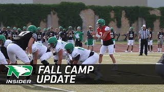 UND Football Fall Camp Update  First quotLivequot Action Practice [upl. by Rovelli50]