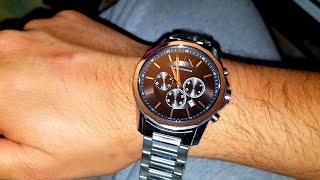 Armani Exchange Mens Stainless Steel Watch Unboxing [upl. by Ocirne424]