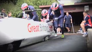 Fast amp Intense Olympic Bobsleigh Training in Action  Team GB [upl. by Hinson]