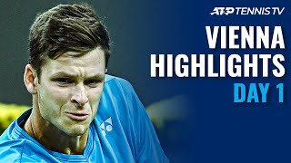 Murray Battles Hurkacz AGAIN Berrettini Against Popyrin Alcaraz vs Evans  Vienna Highlights Day 1 [upl. by Ikkin]