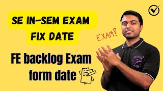 SE InSem exam datesFE exam form dateSPPU Updates [upl. by Ile593]