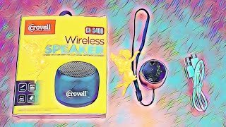 How to Crovell High Quality wireless Bluetooth speaker super sound quality unboxing and review [upl. by Heddie]