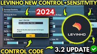 UPDATE 32 LEVINHO NEW BEST SENSITIVITY  CODE AND BASIC SETTING CONTROL PUBG MOBILE [upl. by Ronalda]