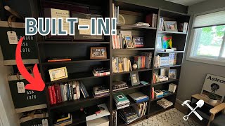 Billy Bookcase Hack DIY BuiltIn Shelves [upl. by Matthus]