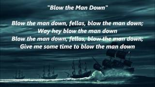 BLOW The MAN DOWN words lyrics text Sea Chantey trending sing along song [upl. by Thagard]