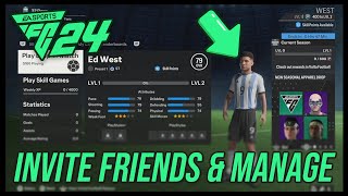 HOW TO INVITE YOUR FRIENDS TO YOUR PRO CLUBS TEAM FC 24 [upl. by Yaffit]