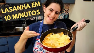 COMO FAZER LASANHA DE FRIGIDEIRA DE FRANGO CREMOSO SIMPLES E RÁPIDO │ APENAS 10 MINUTOS [upl. by Francyne]