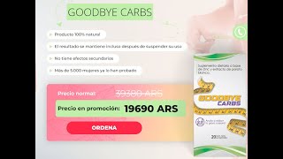 Goodbye Carbs ¿Qué es precio [upl. by Anaid]