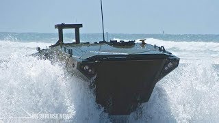 US Marines Release New Video of Amphibious Combat Vehicle [upl. by Aicnom]