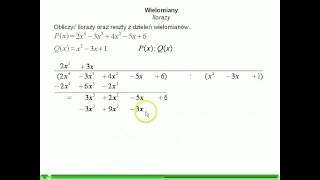 Wielomiany  Ilorazy wielomianów [upl. by Bodkin687]