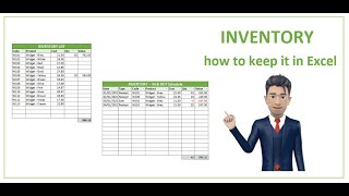 How to keep Inventory using an Excel Spreadsheet  create your own Template [upl. by Zenas]