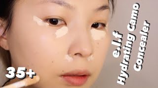 Elf Hydrating Camo Concealer Dry Skin Review SwatchesWear TestTess Chung [upl. by Fuchs]