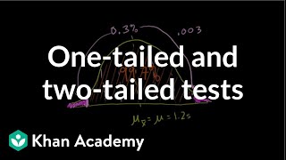 Onetailed and twotailed tests  Inferential statistics  Probability and Statistics  Khan Academy [upl. by Enenej52]