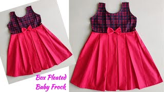 Box Pleated Baby Frock Cutting And Stitching  Baby Frock Cutting And Stitching Very Easy [upl. by Feeley]