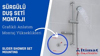 İTİMAT SÜRGÜLÜ DUŞ SETİ MONTAJ VİDEOSU  İTİMAT SLIDER SHOWER SET MOUNTING VIDEO [upl. by Kinata]