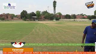 DHEERA XI 🆚 VICKY XI  jcdcricketleague sirsa livecricket manusports drdklive [upl. by Hsekar547]